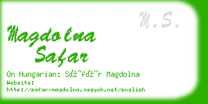 magdolna safar business card